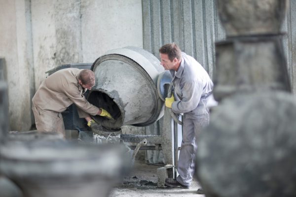 Preparing material for making pottery